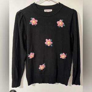 Nanette Lepore Black Knit Sweater
